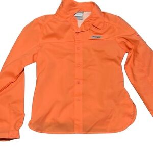 Columbia PFG fishing shirt-vented-orange Kids S